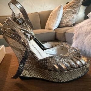 Terry de Havilland metallic platform Shoes